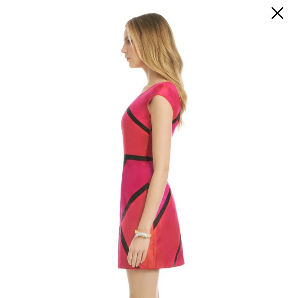 Nachiket Barve Tumeric Spice Sheath, cap sleeve, size medium, colorblock - Picture 3 of 8